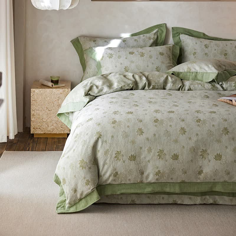 Refresh Leaf Cotton Double Gauze Bedding Set(4PCS) - image 2