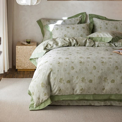Refresh Leaf Cotton Double Gauze Bedding Set(4PCS) - image 2