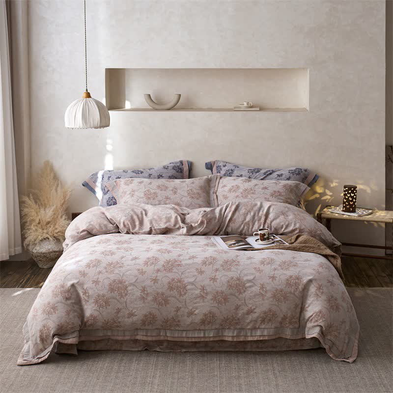 Elegant Floral Cotton Double Gauze Bedding(4PCS) - image 16