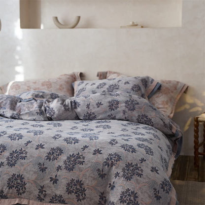 Elegant Floral Cotton Double Gauze Bedding(4PCS) - image 7