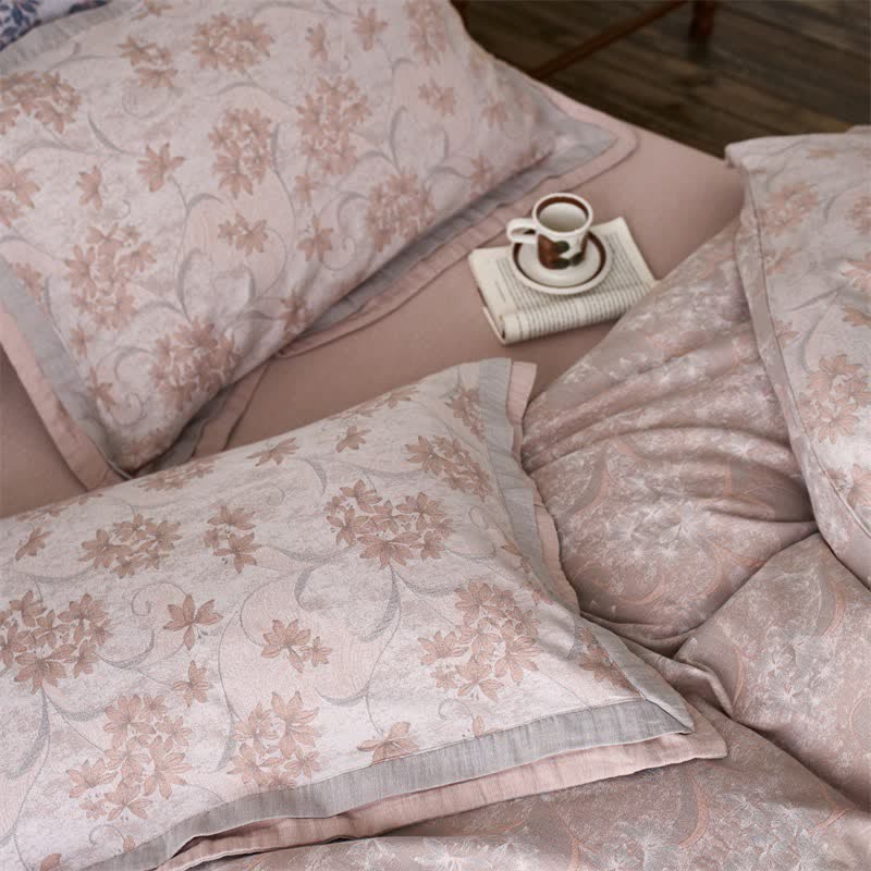 Elegant Floral Cotton Double Gauze Bedding(4PCS) - image 28