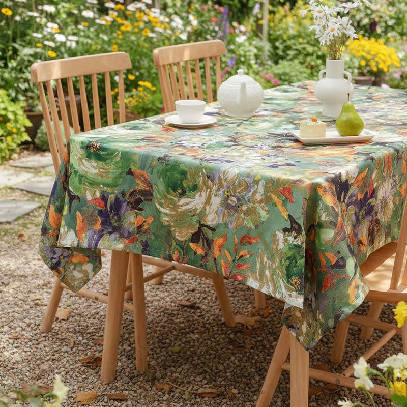 Impressionist Oil Painting Jacquard Tablecloth - image 2
