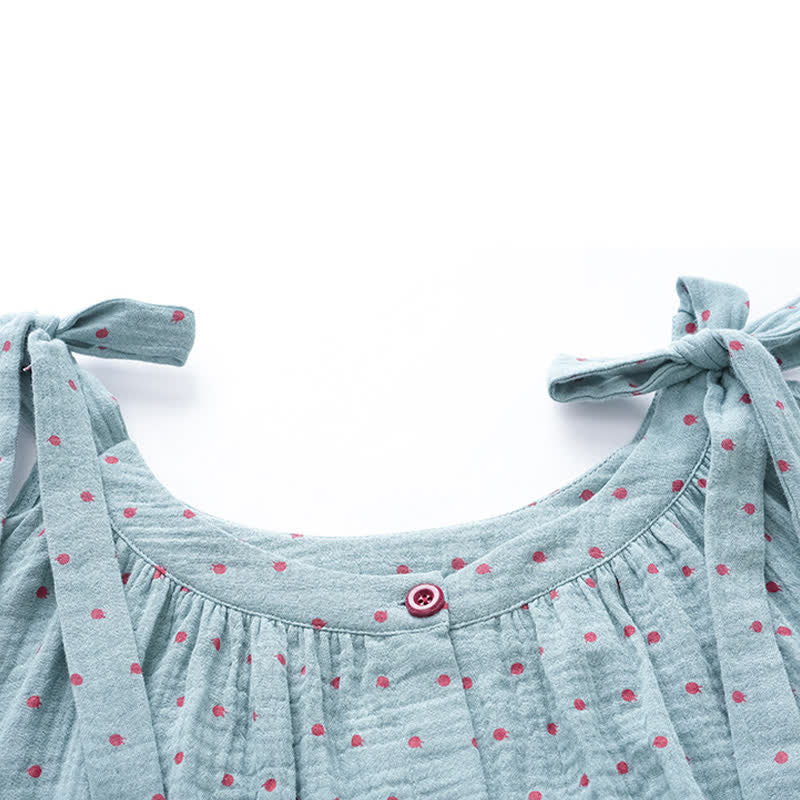 Blue Polka Dot Camisole Nightgown - image 8