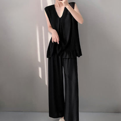 Solid Color Tank & Pants Pajama Set - image 15