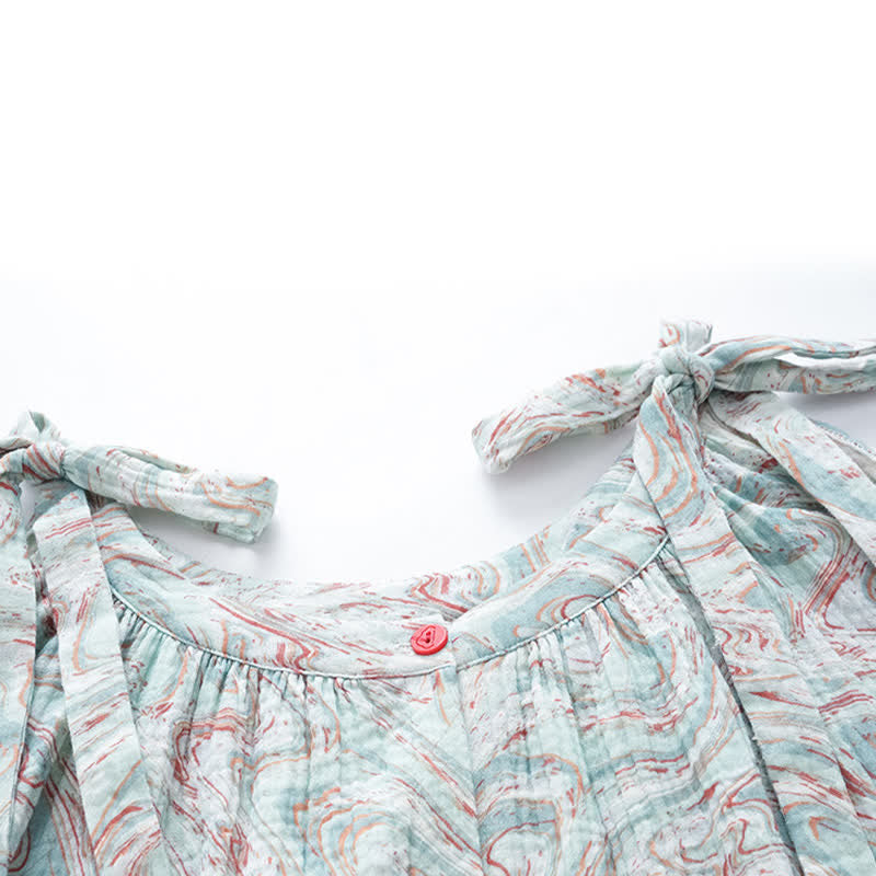 Blue Artistic Wave Camisole Nightgown - image 7