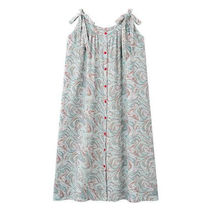 Blue Artistic Wave Camisole Nightgown - image 10