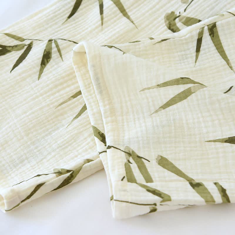 Botanical Bamboo Print Cotton Pajama Set - image 10