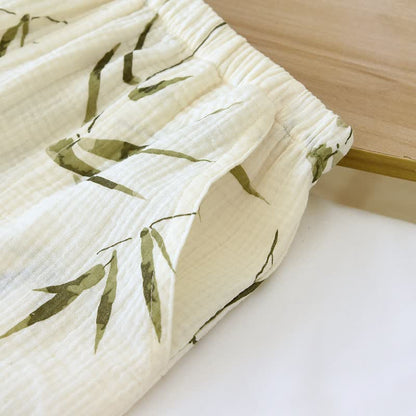 Botanical Bamboo Print Cotton Pajama Set - image 9