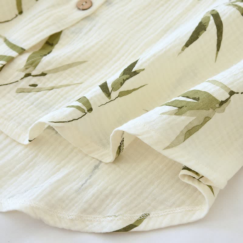 Botanical Bamboo Print Cotton Pajama Set - image 12