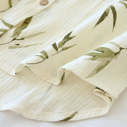 Botanical Bamboo Print Cotton Pajama Set - image 12