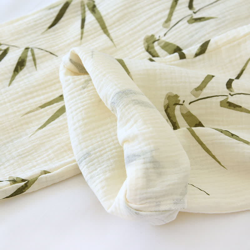 Botanical Bamboo Print Cotton Pajama Set - image 11