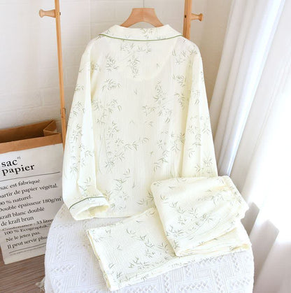 Bamboo Leaf Cotton Double Gauze Pajamas - image 2