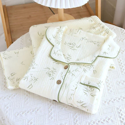 Bamboo Leaf Cotton Double Gauze Pajamas - image 3