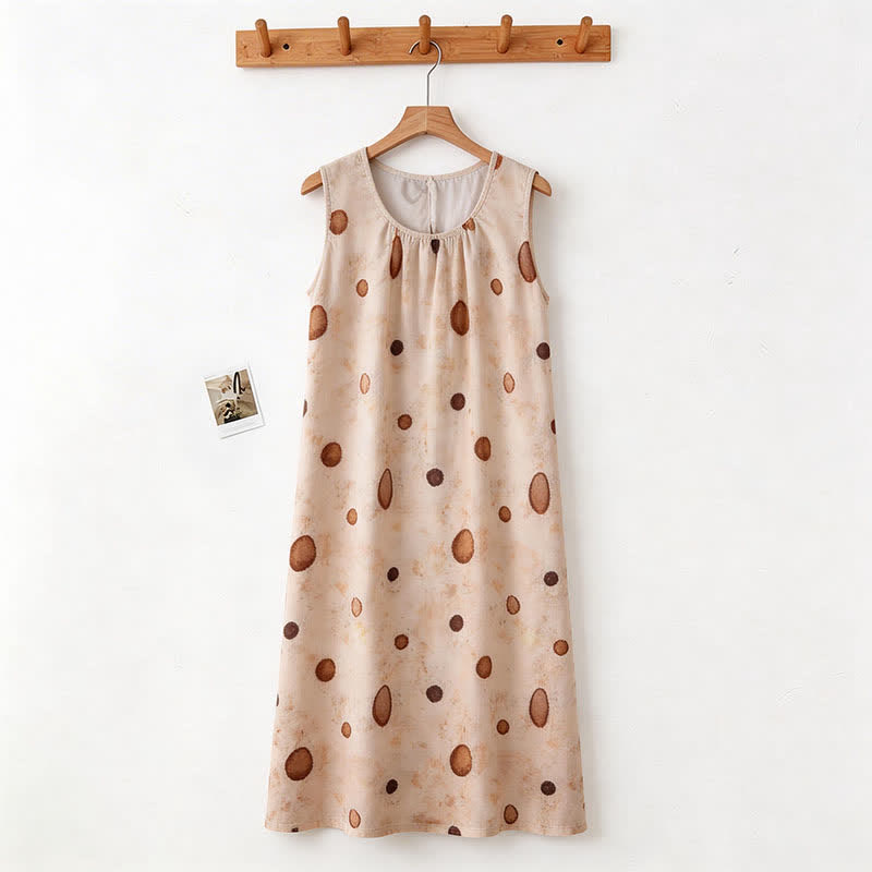 Artistic Round Print Sleeveless Cami Nightgown - image 5