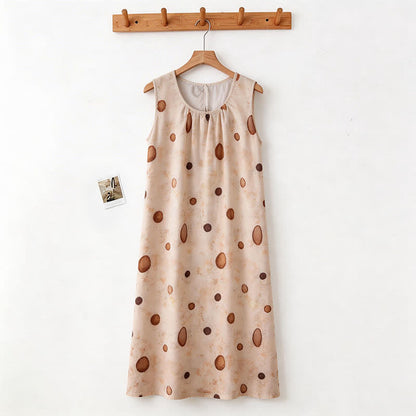 Artistic Round Print Sleeveless Cami Nightgown - image 5