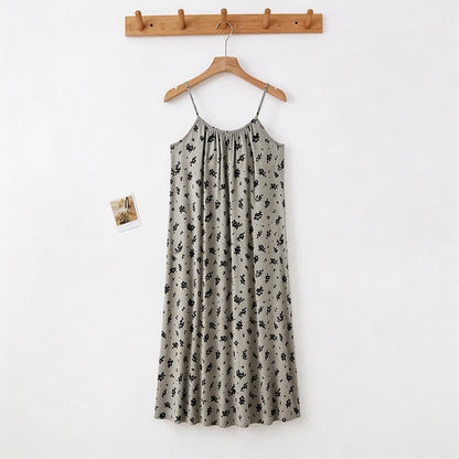 Vintage Floral Leaf Camisole Nightgown - image 4