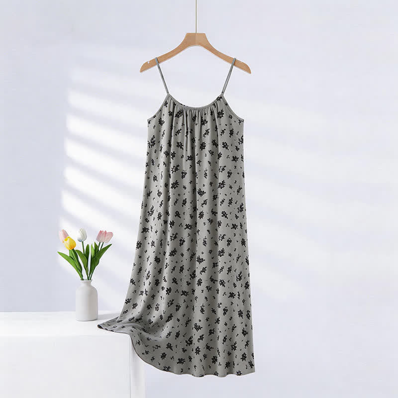 Vintage Floral Leaf Camisole Nightgown - Sage Green - XXL - image 0