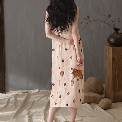 Artistic Round Print Sleeveless Cami Nightgown - image 4