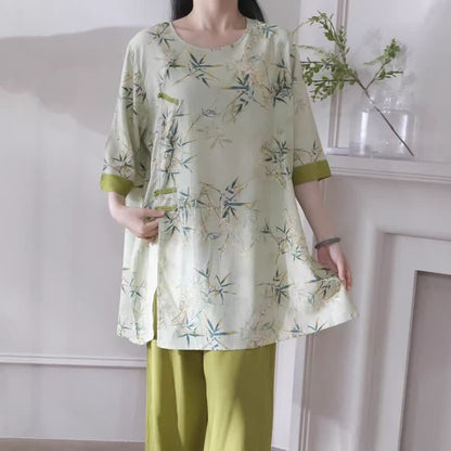 Elegant Bamboo Eastern-Inspired Loungewear Set - image 4