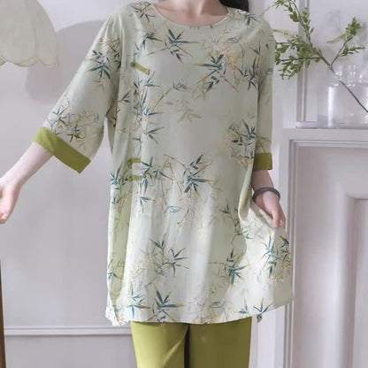 Elegant Bamboo Eastern-Inspired Loungewear Set - image 3