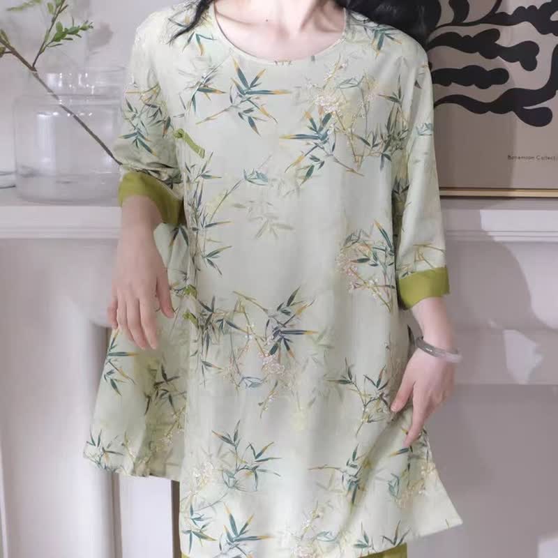 Elegant Bamboo Eastern-Inspired Loungewear Set - image 5