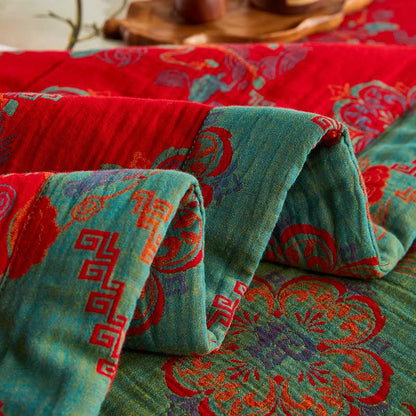 Cotton Gauze Vintage Horse Jacquard Quilt - image 10