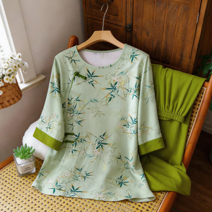 Elegant Bamboo Eastern-Inspired Loungewear Set - image 7