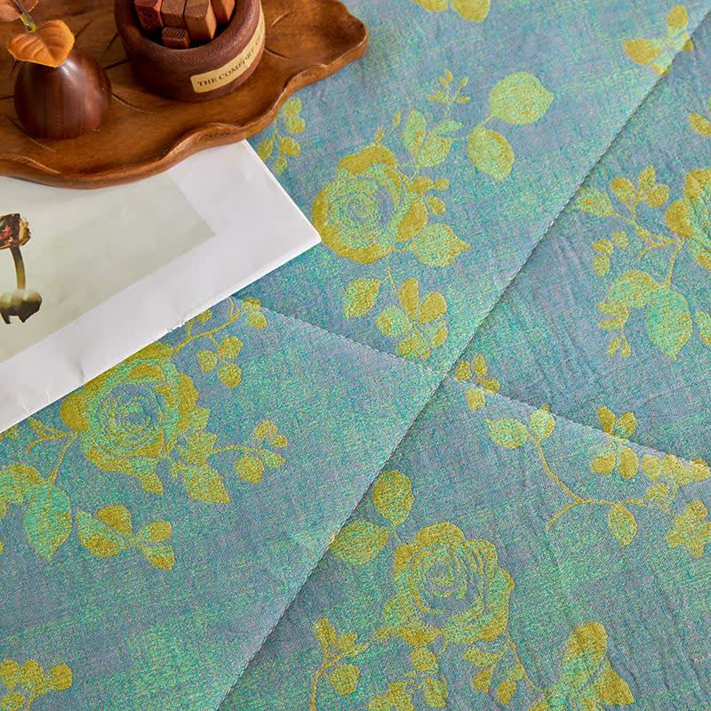 Cotton Gauze Romantic Rose Jacquard Quilt - image 9