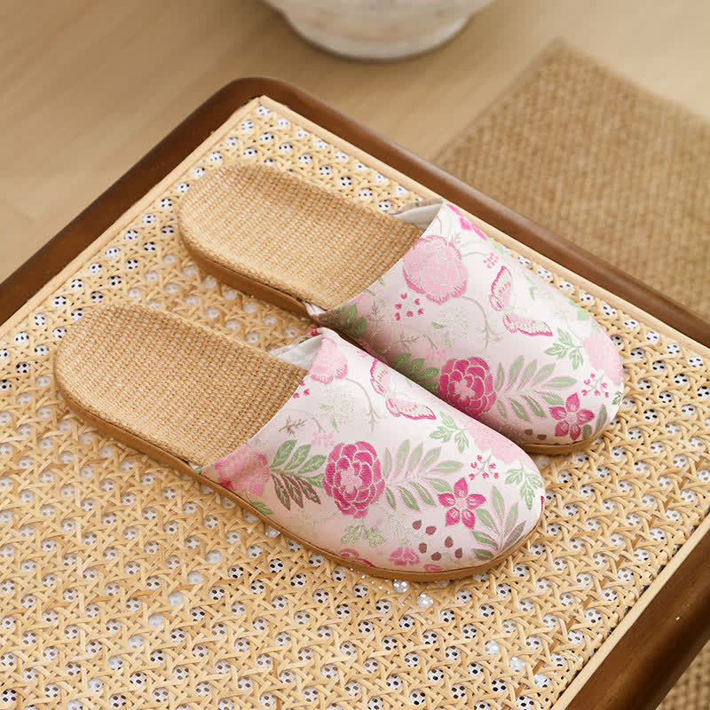 Refresh Floral Closed-Toe House Shoes - Pink - L - image 8