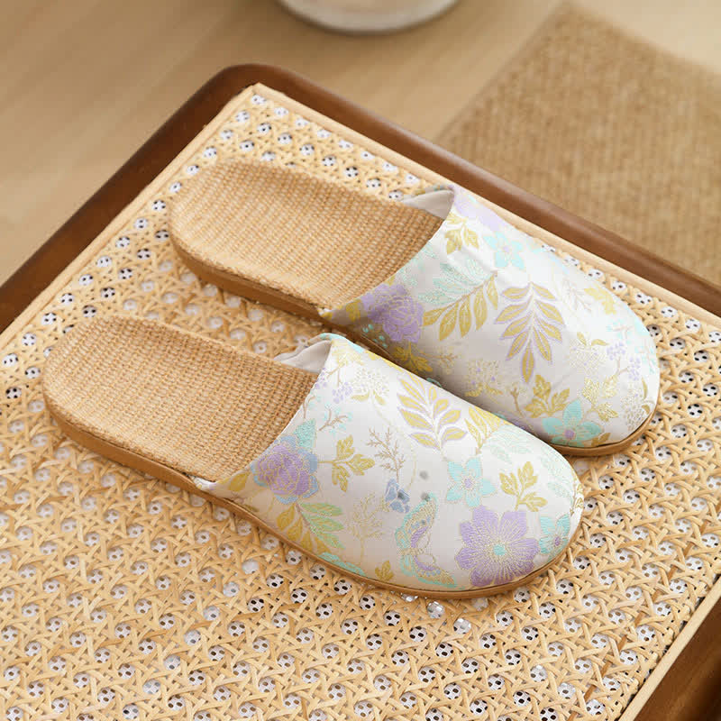 Refresh Floral Closed-Toe House Shoes - Purple - L - image 9