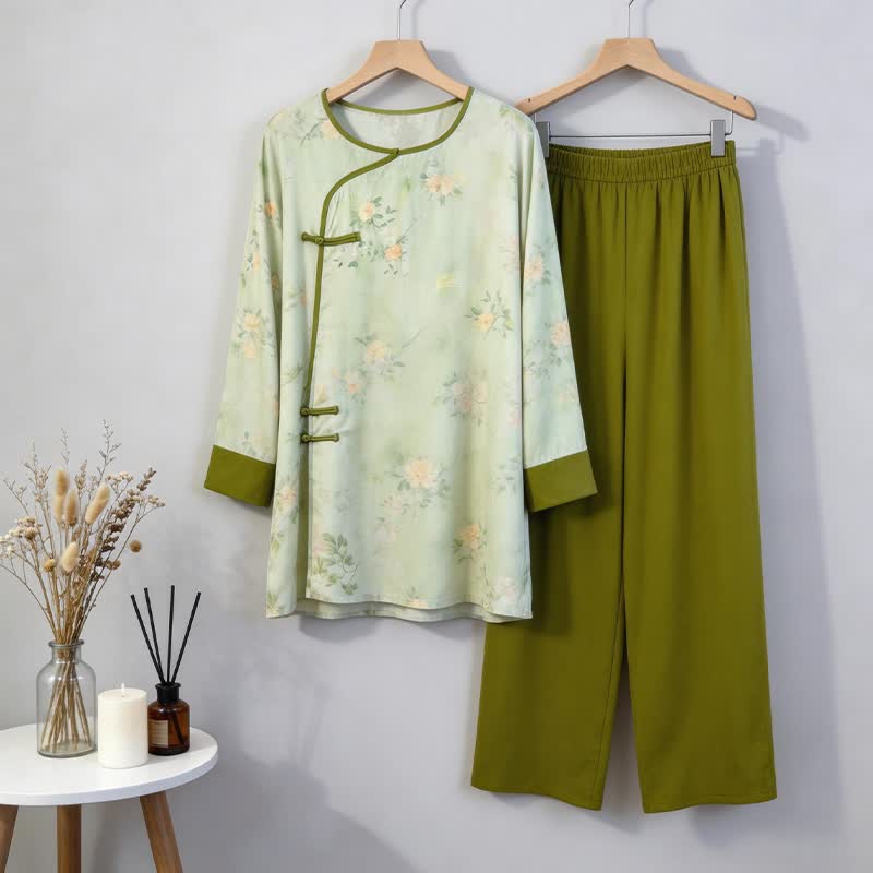 Ownkoti Fresh Floral Eastern-Inspired Pajama Set - image 7