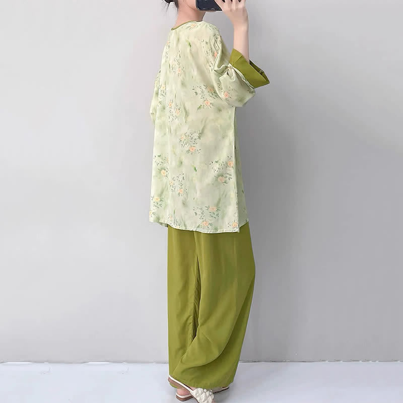 Ownkoti Fresh Floral Eastern-Inspired Pajama Set - image 6