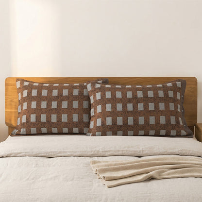 Modern Jacquard Cotton Pillowcases(2PCS) - Grey - 52cm x76cm - image 0