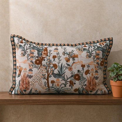 Pure Cotton Jacquard Button Pillowcases (2PCS) - Orange&Green - 80cm x 54cm - image 0