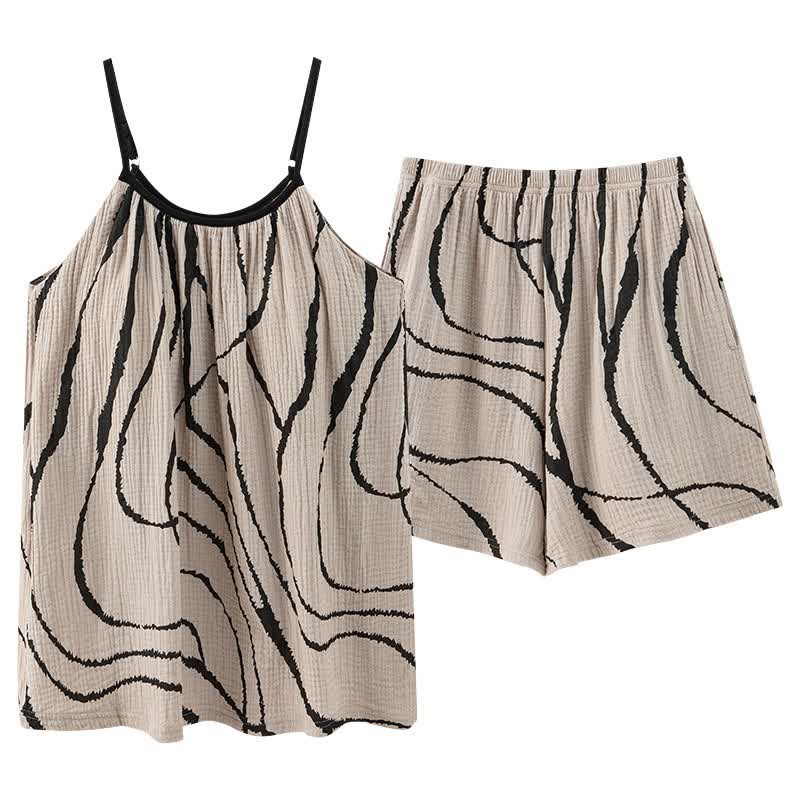 Artistic Wave Cotton Gauze Cami Pajamas - image 1