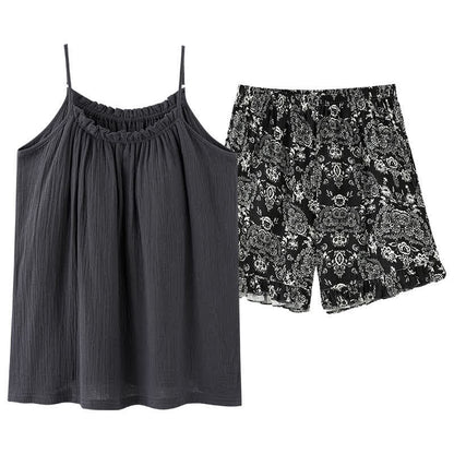 Cami & Vintage Pattern Shorts Pajama Set - image 10