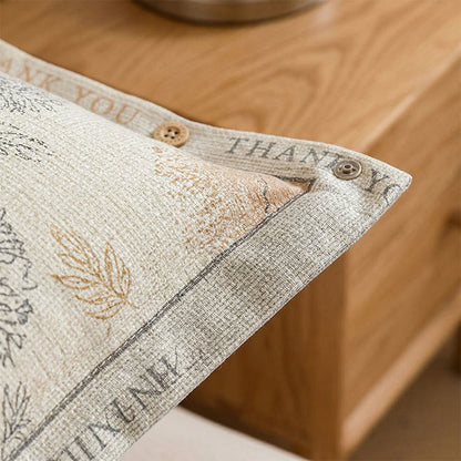 Grateful Floral Cotton Linen Pillowcases (2PCS) - image 3