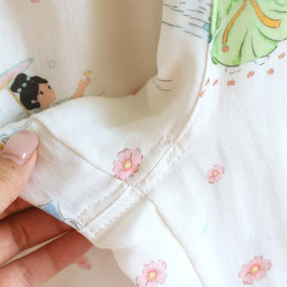 Vintage Oriental Princess Inspired Cotton Pajamas(3PCS) - image 12
