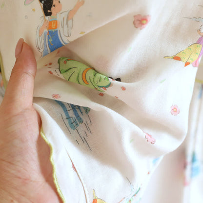 Vintage Oriental Princess Inspired Cotton Pajamas(3PCS) - image 13