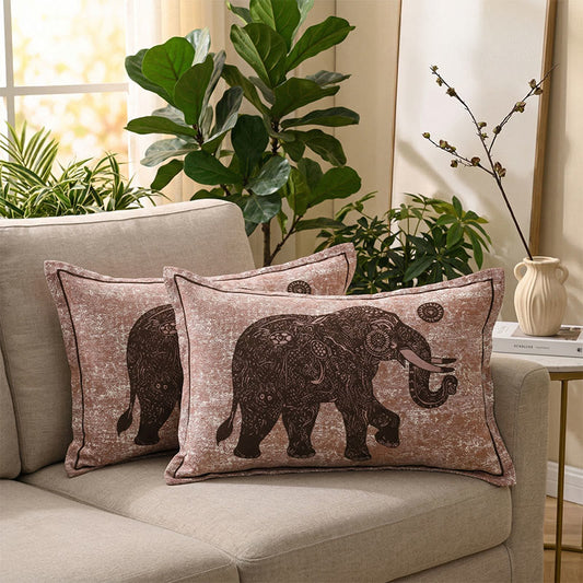 Mandala Elephant Bohemian Pillowcases (2PCS) - Brown - 80cm x 54cm - image 0