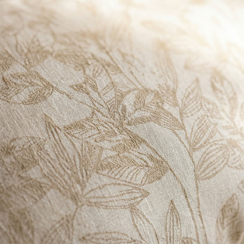 Rustic Floral Linen Button Pillowcases (2PCS) - image 1