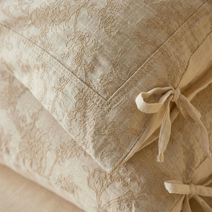 Ownkoti Floral Bow Tie Cotton Linen Pillowcases (2PCS)  - image 2