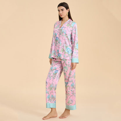 Artistic Blue Floral Pajama Set - image 4