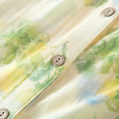 Floral Ruffled Cotton Gauze Pajama Set - image 7