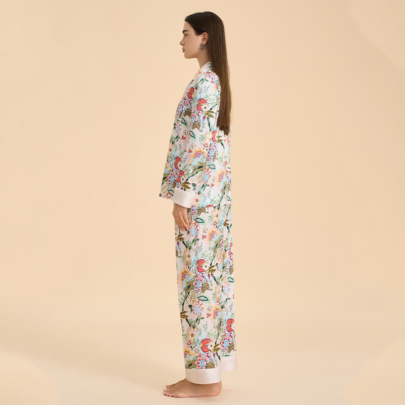 Tropical Style Floral Pajama Set - image 4