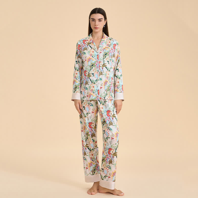 Tropical Style Floral Pajama Set - image 2