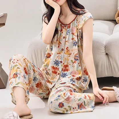 Rustic Style Floral Bloom Loungewear Set - image 1