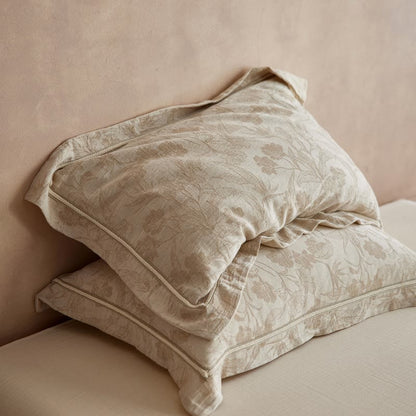 Ownkoti Vintage Floral Envelope Pillowcases (2PCS)  - Light Brown - 48cm x 74cm - image 0