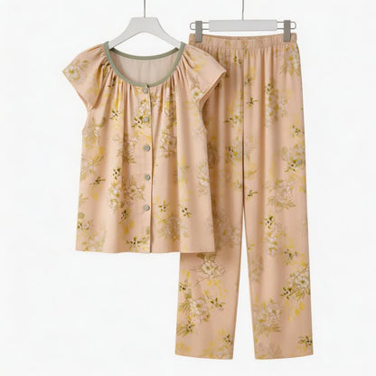 Refresh Pastel Floral Loungewear Set - Apricot - XXL - image 0