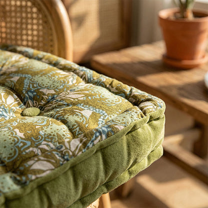 Vintage Green Square  Throw Pillow - image 1